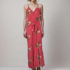 Socialite Wrap Jumpsuit Sz S Floral Bohemian Summer Resort Feminine